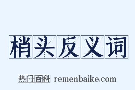 梢头反义词是什么意思的图片